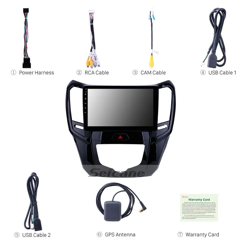 Cheap Seicane Car Stereo HD Touchscreen 10.1" HD Android 8.1 GPS for Great Wall M4 2014 2015 with USB WIFI AUX support Carplay 2 din 2