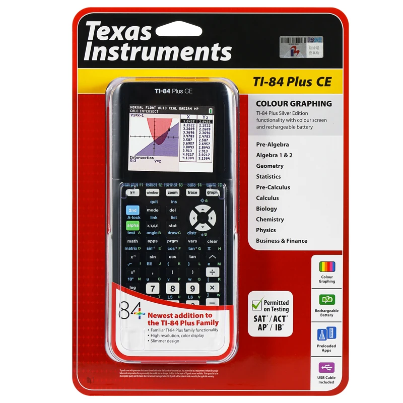 Texas Instruments TI-84 PLUS CE Программирование графический калькулятор AP IB SAT Международный экзамена компьютер