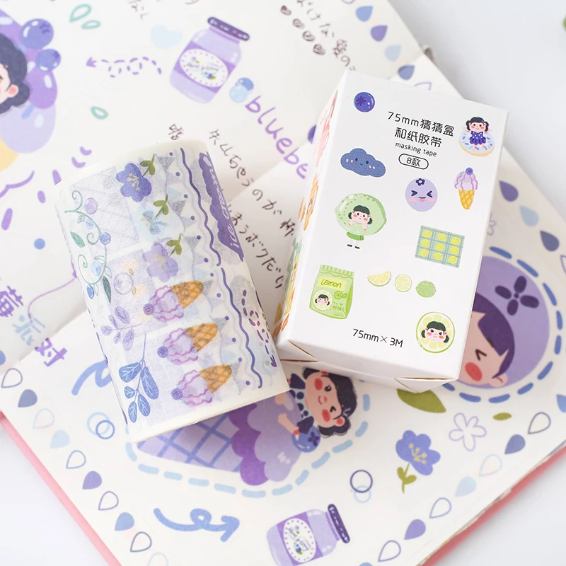 Японские закуски лента washi фруктовая серия washitape макияж девушки лента Kawaii материал Эсколар Скрапбукинг washi papelaria