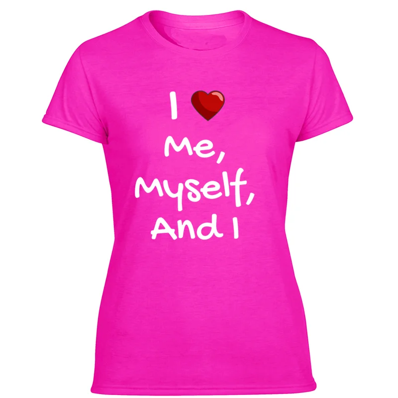 Одежда Humor I Love Me Myself& I футболка для мужчин с принтом размера плюс 3xl 4xl 5xl тонкая мужская футболка Веселая хлопок