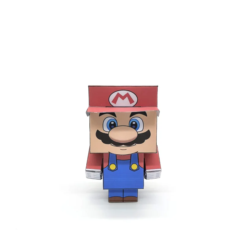 No-glue Super Mario Bros Складная резка Милая 3D бумажная модель бумажное ремесло Аниме Фигурка DIY Cubee для детей и взрослых игрушки для рукоделия CS-013