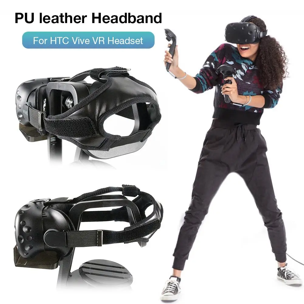 

PU leather VR Glasses Headband Replacement Strap for HTC Vive 3D Smart Glasses Virtual Reality Headset Easy to Remove