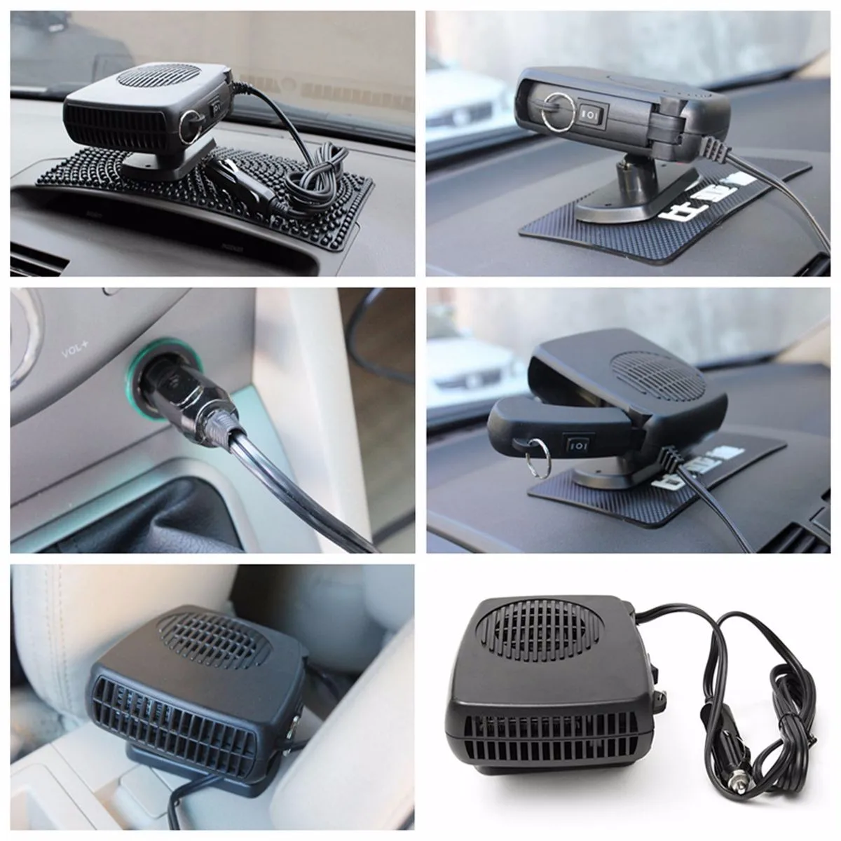Baratos Nuevo ventilador de calefacción del calentador del coche 2 en 1 12 V 24 V secador del parabrisas desfroster para el dispositivo de Control de temperatura portátil del vehículo