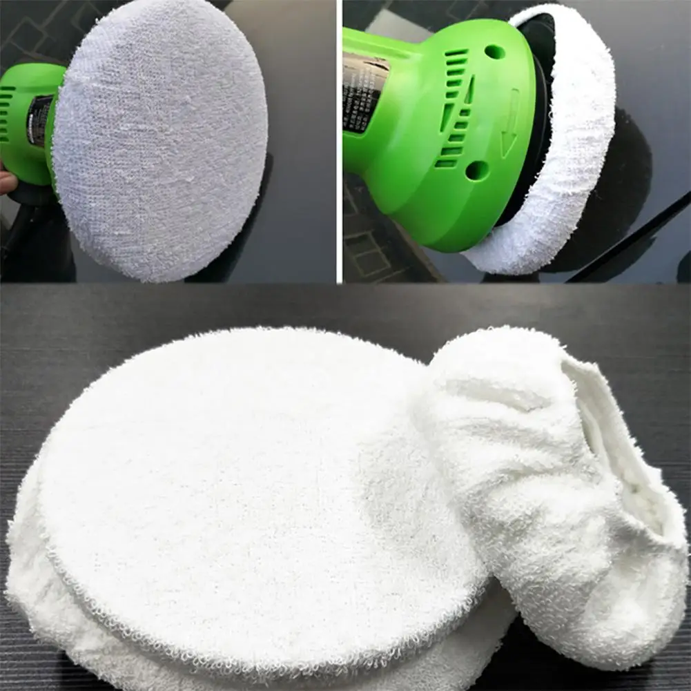 

80% HOT SALES!!! 2Pcs Polisher Bonnet Buffer Pad Elastic Cover Car Care Waxing Polishing Tool