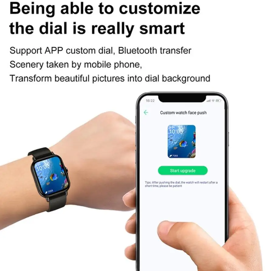 DT94 1.78 inch Bluetooth Call Smart Watch Full Touch Blood Pressure Heart Rate Monitor Smartwatch Wristband for Android IOS
