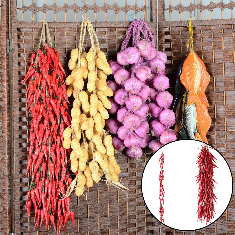 

10 Bunches Of Artificial Chili Plastic Hot Peppers Props Restaurant Decor Very Beautiful And Lifelike