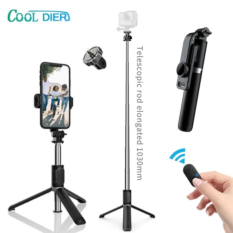 En oferta COOL DIER-Palo de selfi inalámbrico con Bluetooth, Mini trípode extensible, monopié con control remoto para IOS, iPhone y Android oo3KMe1WWLQ