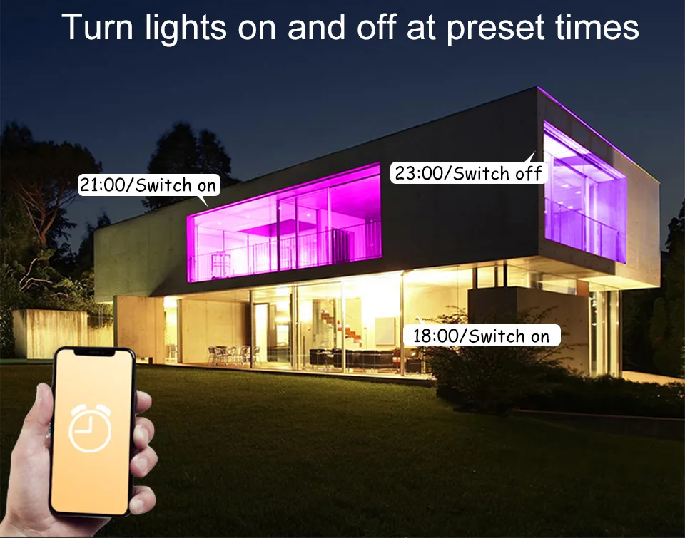 15 Вт WiFi многоцветный светодиодный светильник E27/B22 AC85-265V с регулируемой яркостью приложение дистанционное управление домашний ночник работает с Alexa и Google Assistant