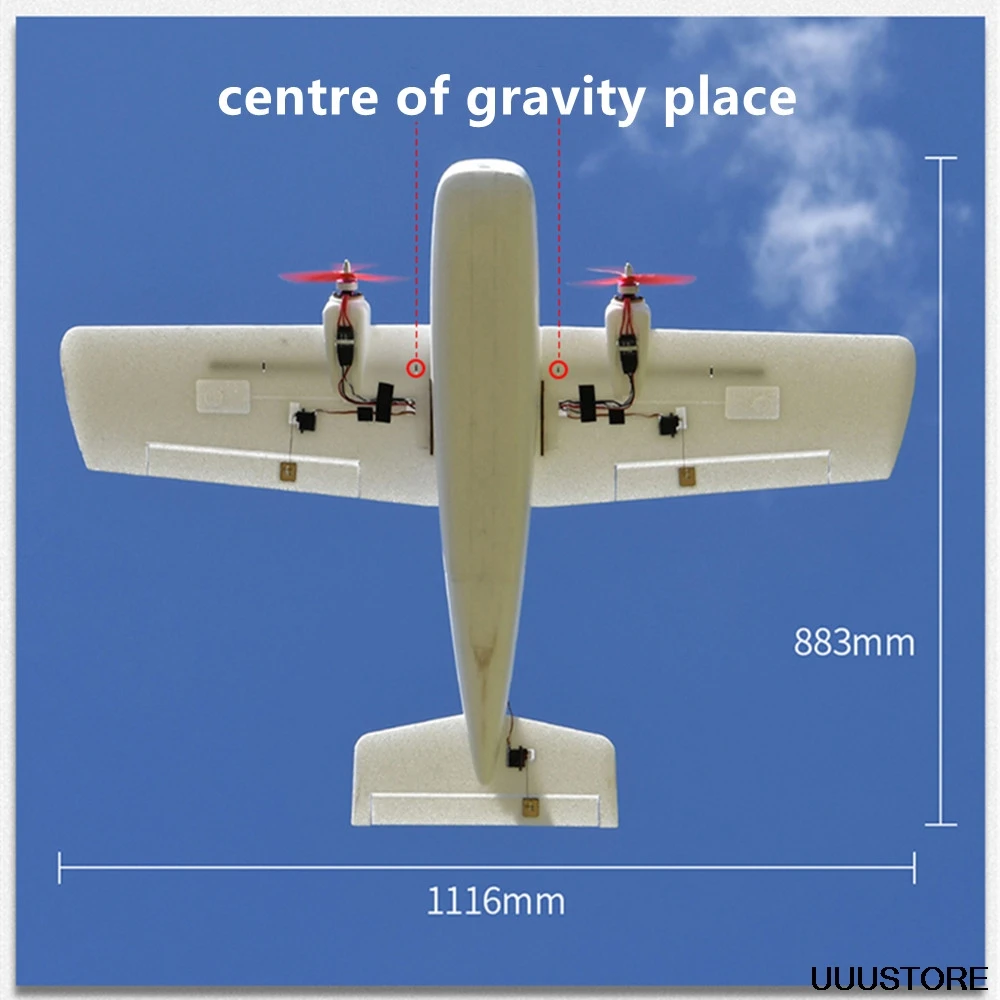 Летающие крыла из пенопласта DF Big White Shark Wingspan 1116 мм FPV двойной мотор БПЛА