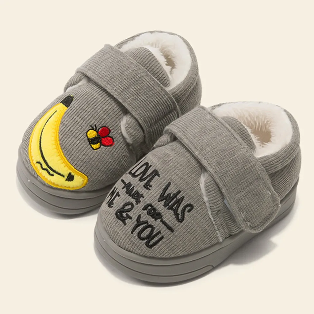 New Children's Lightweight Soft Cartoon Bottom Warm Home Toddler Cotton Shoes kids shoes pantuflas Sapato Infantil тапочки New
