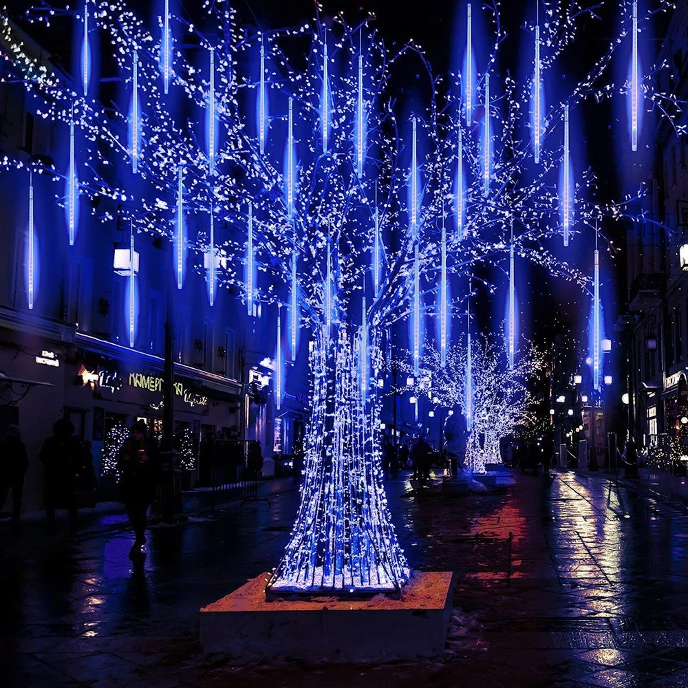 Новые праздничные или вечерние принадлежности светодиодный фонарь метеоритный дождь водонепроницаемый падающий дождь сосулька открытый Рождественский Декор