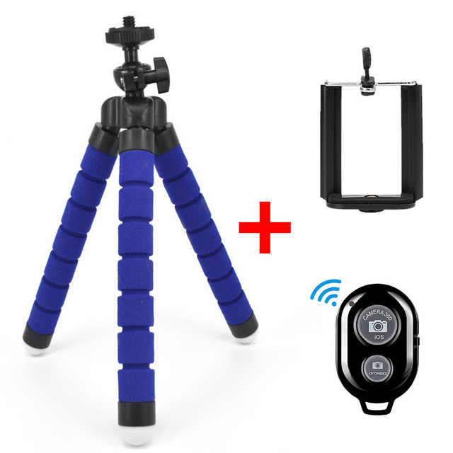 Tripod Phone Holder for iPhone Xiaomi Sponge Octopus Phone Stand Smartphone Tripod for Camera Bluetooth-compatib Remote