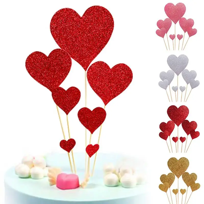 Романтический торт Топпер бумага Свадебный декор выпечки предложение кекс