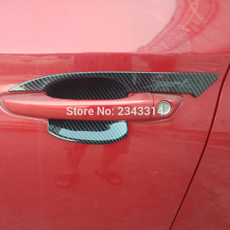 Для Hyundai Tucson 2015 2018 2019 2020 углеродное волокно стиль дверная ручка чаша крышка чашки