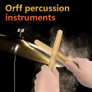 

2 Pairs Classical Solid Hardwood Claves Percussion Instrument 8 Inch Rhythm Sticks with a Carry Bag