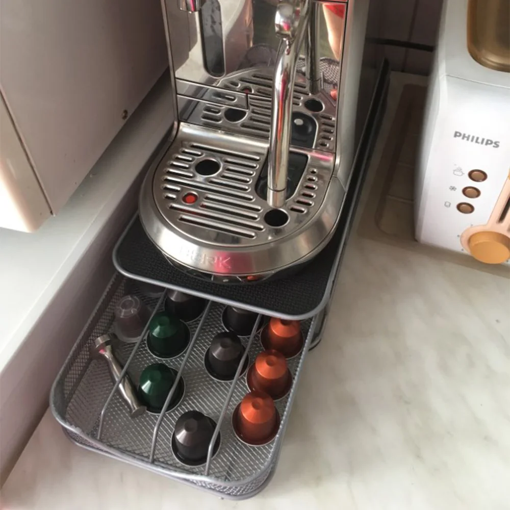 

Coffee Capsules Pod Holder Stand Dispenser Anti Slip Rack Capsule For 40pcs NESPRESSO
