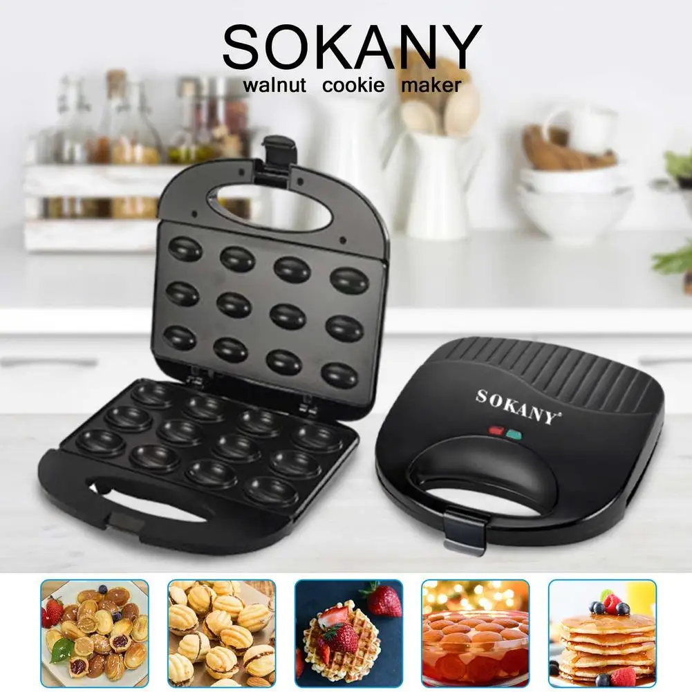 

Mini Nut Waffle Electric Cake Maker Automatic Bread Baking Machine Bakeware Sandwich Iron Toaster Breakfast Pan Oven