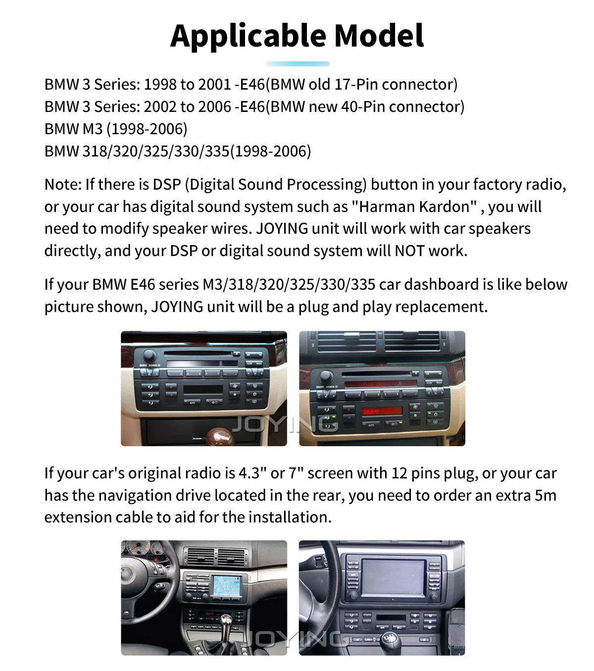 Perfect JOYING car radio univeral Android 8.1Mirror link 9"IPS screen for BMW 3 series E46 M3 318i 320i 325i autoradio DSP no dvr player 2 Perfect JOYING car radio univeral Android 8.1Mirror link 9"IPS screen for BMW 3 series E46 M3 318i 320i 325i autoradio DSP no dvr player 2