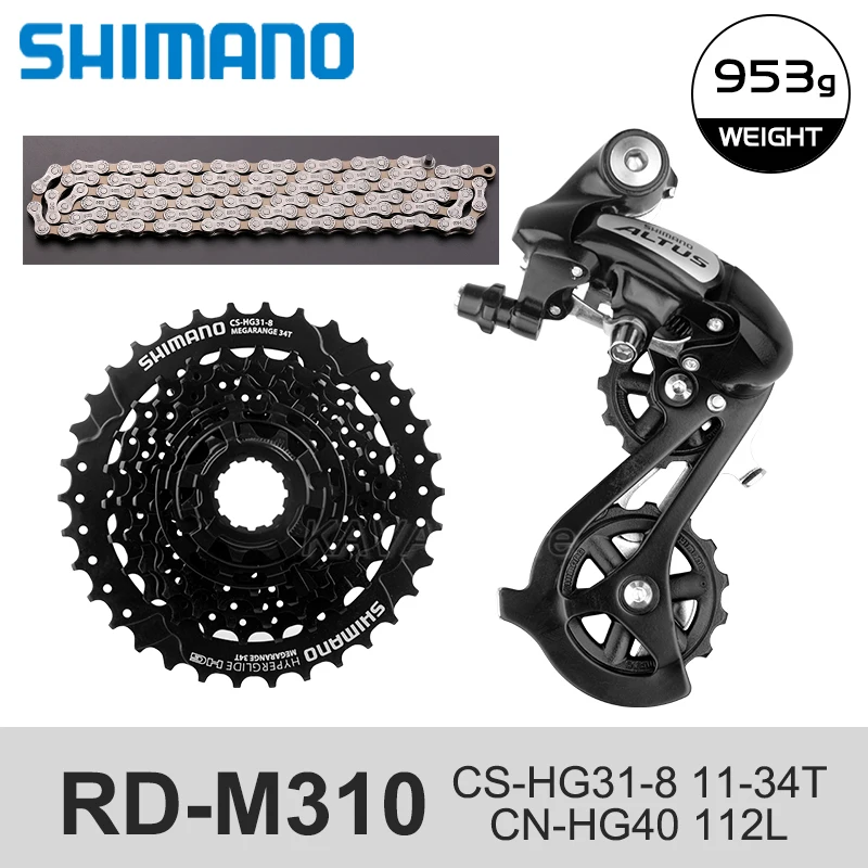 Shimano Altus RD-M310 8 Speed Groupset HG31 8S K7 32T 34T MTB