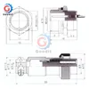 1 комплект GX12 2/3/4/5/6/7 штырьковый штекер и гнездо 12 мм, Круглый панельный соединитель, авиационный разъем с пластиковой крышкой ► Фото 2/6