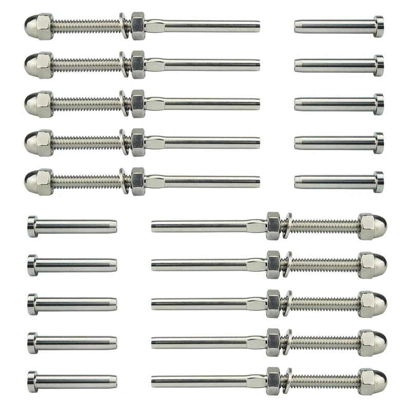 

Threaded Bolt And Pedal Ball Cable Railing Kit End Fitting 0.32 Cm,T316 Marine Grade Stainless Steel Stair Tread Rail Wood Col