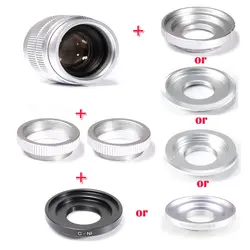 Серебряный Фуцзянь 35 мм f/1,7 APS-C cctv объектив + переходное кольцо + 2 макрокольца для NEX FX M4/3 NIKON1 EOSM беззеркальная камера