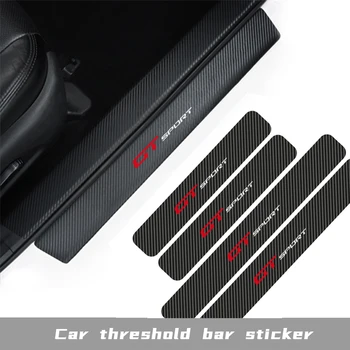 

Car Door Sill Cover Anti Scratch Scuff GT SPORT Emblem Carbon Fiber Protector Sticker For Peugeot Lexus Skoda VW Car Accessories