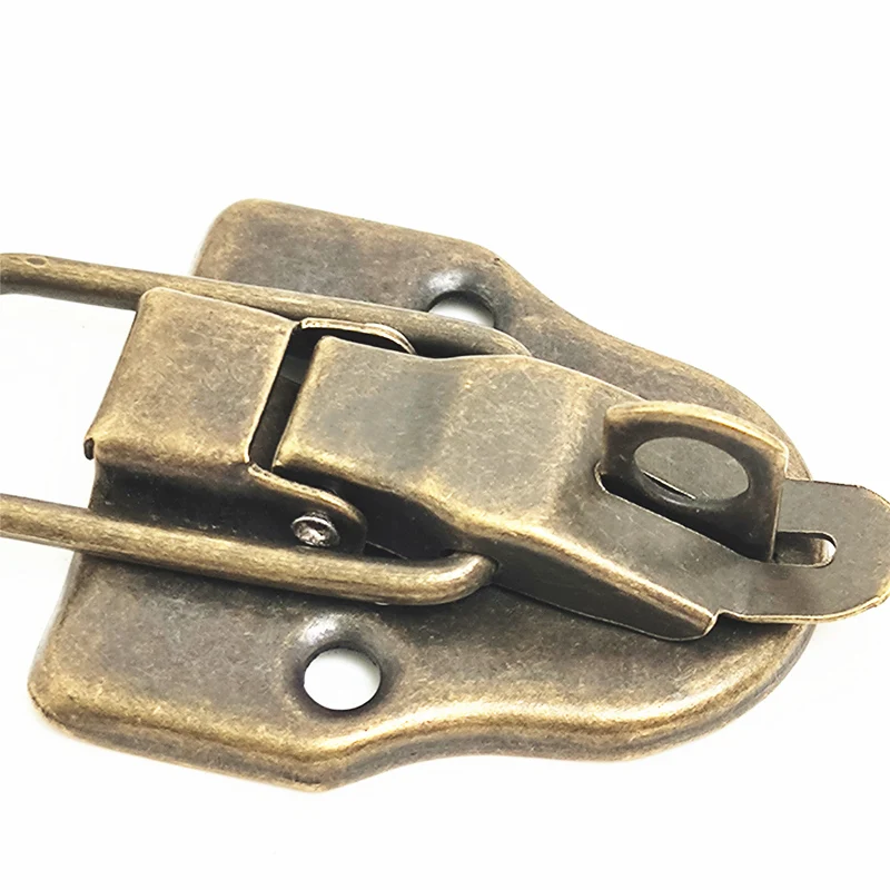 Practical Wooden Box Catch Clasp Hasp Latch Lock 2pcs Jewelry Box Suitcase Hasp Furniture Hardware Accessories With Screws