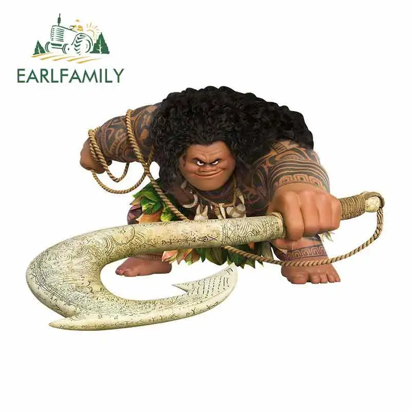 

EARLFAMILY 13cm x 8.9cm for Maui Moana Princess Funny Car Stickers Vinyl Sunscreen RV VAN Fine Decal JDM Car Accessories