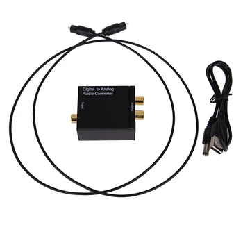 

Digital Optical Coax Coaxial Toslink to Analog RCA L/R Converter Adapter