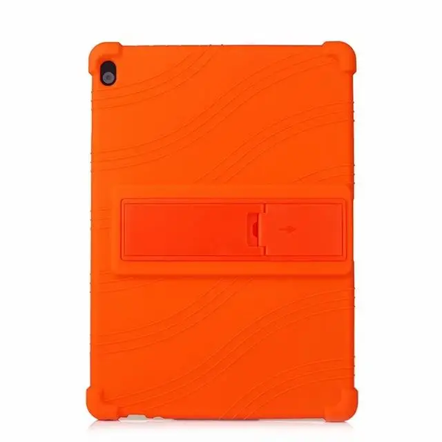 Детский силиконовый чехол-подставка для lenovo Tab E10 10,1 Shockrpoof TB-X104F TB X104F TB-X104L - Цвет: Оранжевый