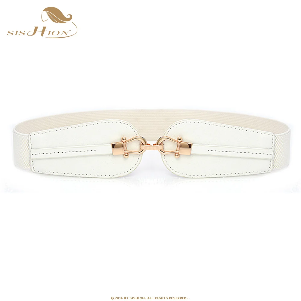 SISHION винтажный эластичный пояс Cummerbund QY0361 женский ремень черный широкий пояс Черный Белый Коричневый женский ремень