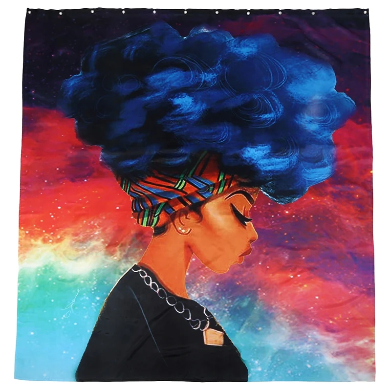 Горячая Распродажа, комплект из 4 предметов, Африканский женский коврик для ванной, комплект для занавесок, нескользящий базовый ковер+ крышка для унитаза+ коврик для ванной комнаты+ ванная комната