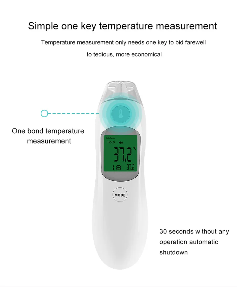 Ушной лоб термометр Бесконтактный цифровой Мути-фуция инфракрасный термометр измерения температуры для младенцев и взрослых