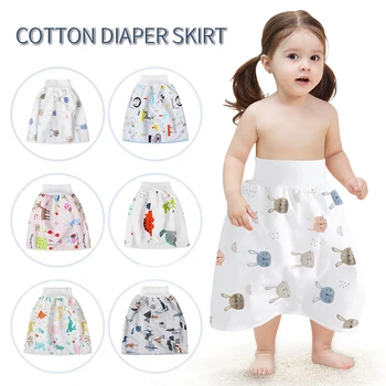 

Baby Resusable Diaper Training Pure Cotton High Waist Waterproof Diaper Skirt Children Baby Cloth Diaper Urination Skirt