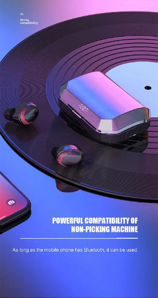 TWISTER.CK TWS Bluetooth V5.0 HIFI беспроводные наушники 8D стерео спортивные наушники гарнитура с зарядным устройством