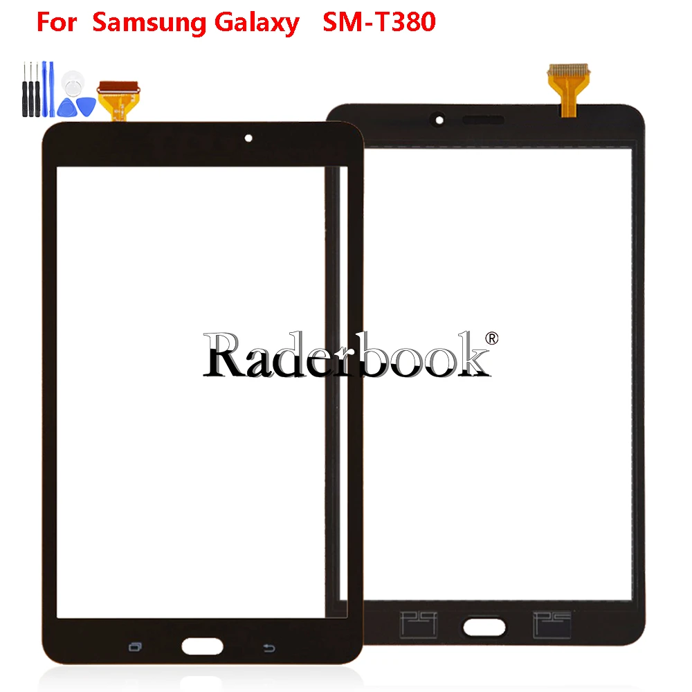 Accesorios de tableta de 8 pulgadas Samsung Galaxy 8,0 SM T380, T385, montaje de Panel de cristal digitalizador con Sensor de pantalla táctil|Tablets LCD y paneles| -