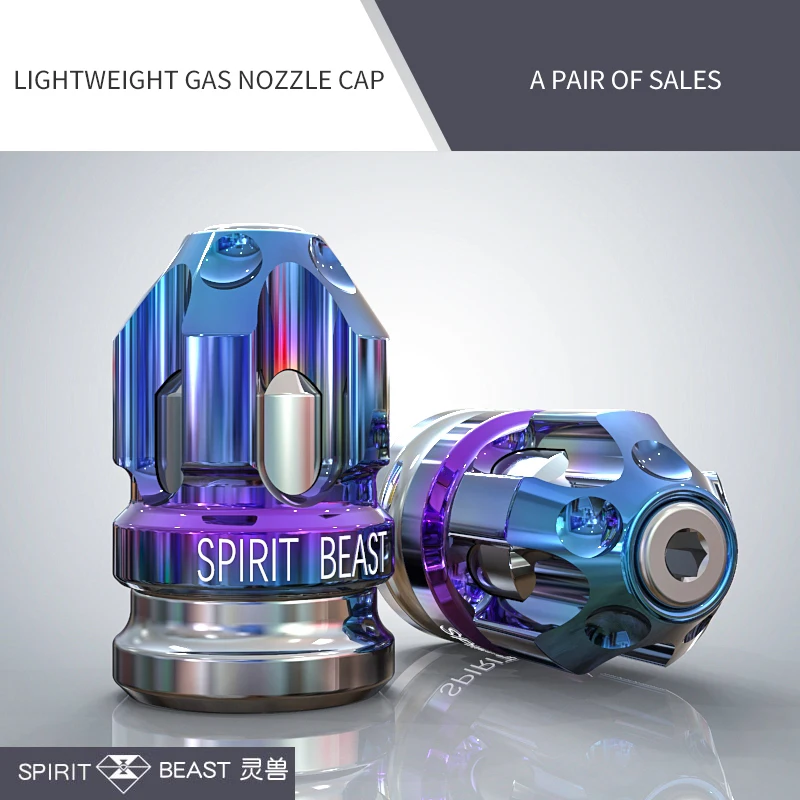 SPIRIT BEAST автомобильные шины для колес мотоцикла покрышки для шин клапан сопло крышка Мотоцикл Скутер велосипед ATV шины газовая Крышка для Honda Suzuki Yamaha - Цвет: blue-silver