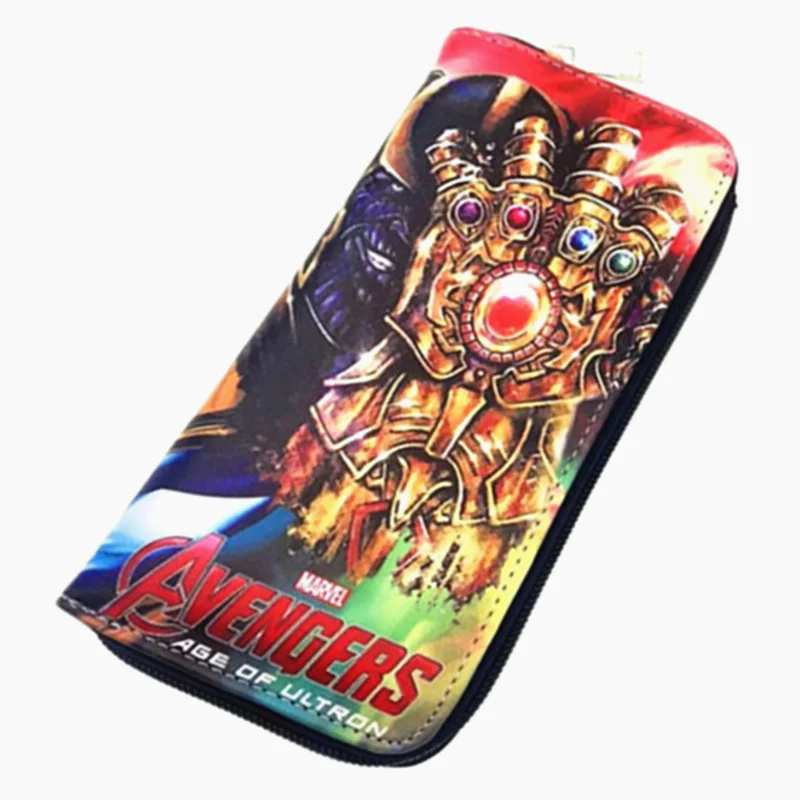 Cartoon long wallet heroic figure Zipper PU Long Wallet License Wallets Fashion Lady handbag bag | Багаж и сумки