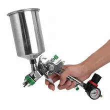 H827 Аэрограф 2,5 мм Калибр 1000 мл Алюминиевый горшок гравитационный подающий распылитель высокого распылитель