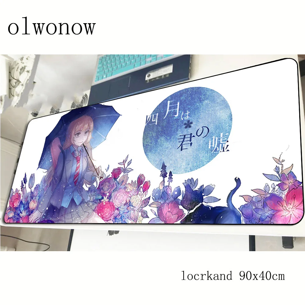 Коврик для мыши с надписью Your Lie in April 900x400x3 мм|Коврики мышей| |