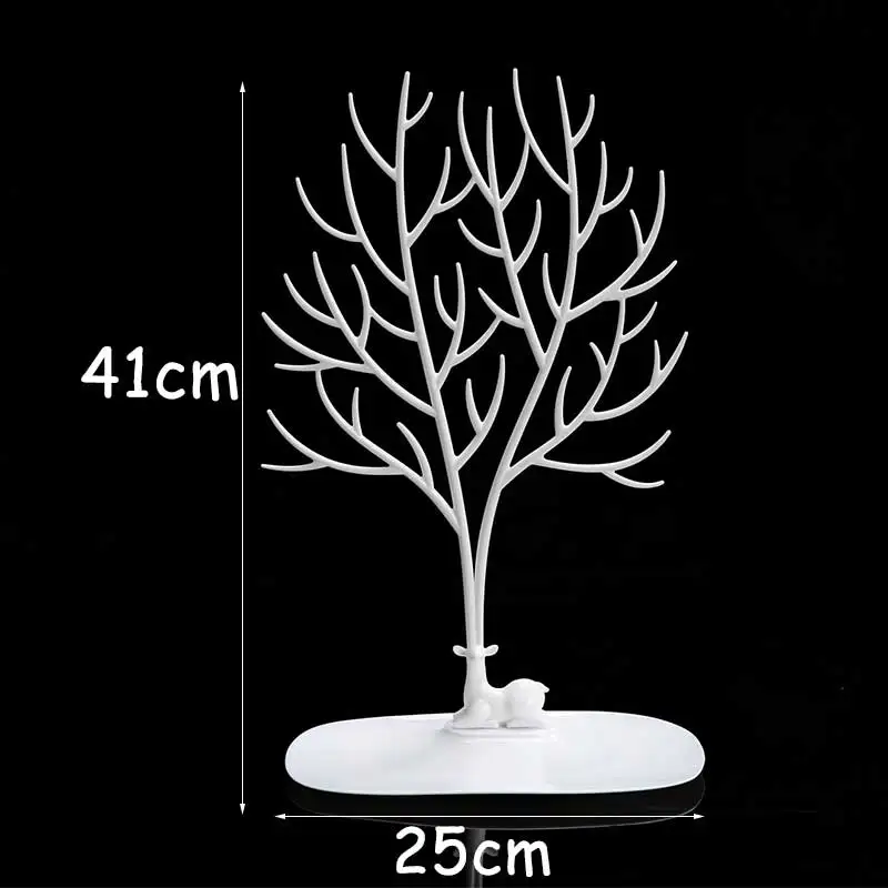 ANFEI олень кольцо для серьг и ожерелья ювелирные браслеты и кулоны Дисплей подставка, лоток дерево хранения Органайзер-держатель ювелирных изделий