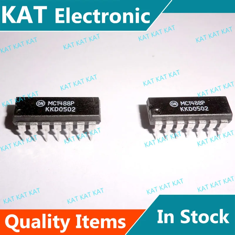 

5PCS/Lot MC1488P MC1488D1 1488D1 RS232C QUAD LINE DRIVER