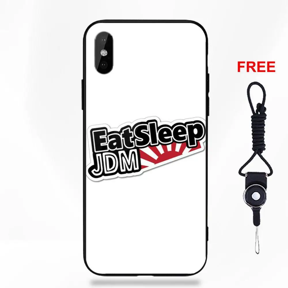 Eat Sleap дрейф JDM для Apple iPhone 5 5C 5S SE 6 6S 7 8 Plus X XS Max XR Силиконовый ТПУ оправа закаленное