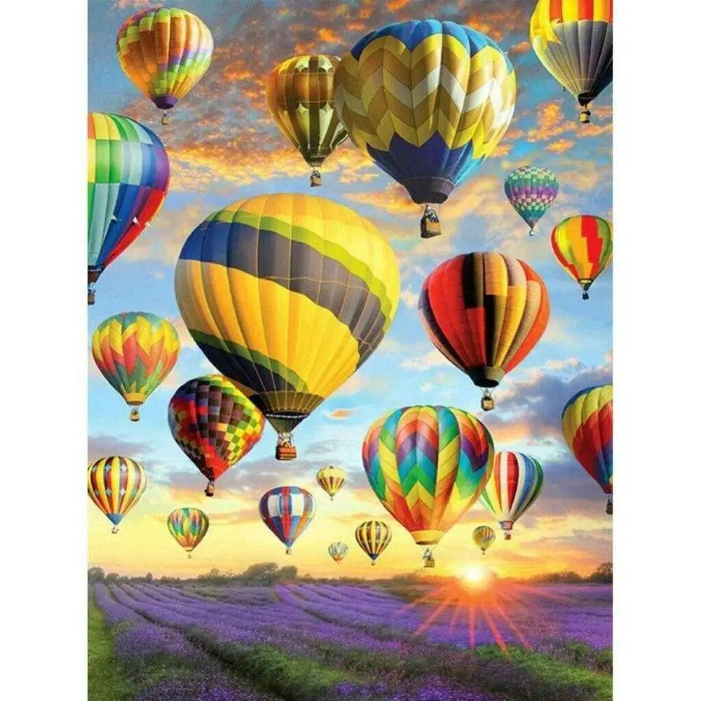 5D Diy Diamond Panting Painting Full Drill Flying Hot Air Balloon Embroidery Kits Arts Mural | Дом и сад