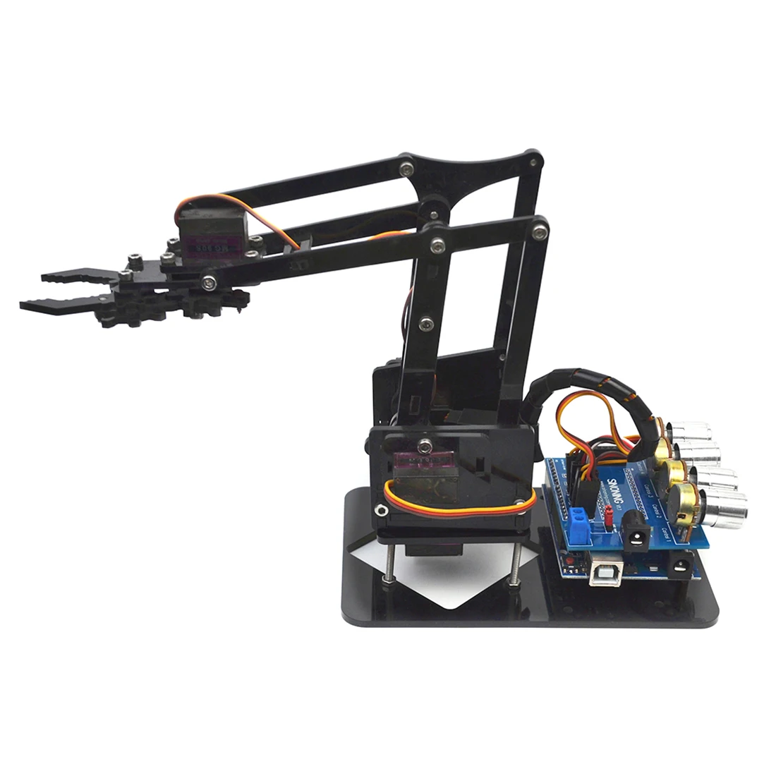 Горячая Распродажа DIY акриловый робот рука коготь Arduino набор 4DOF механический