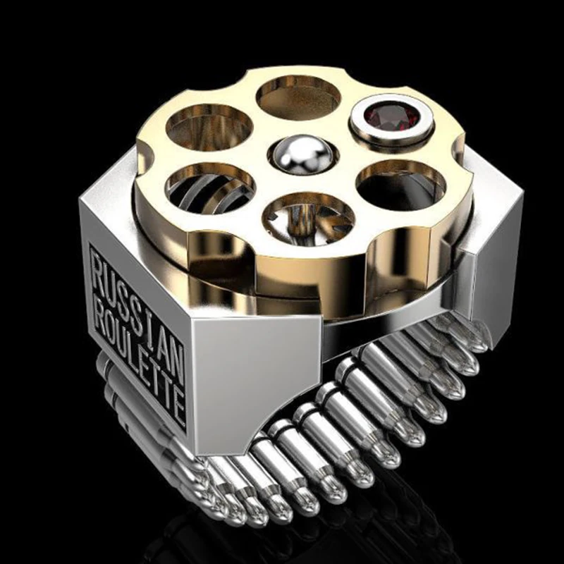 Модные мужские двухцветные кольца на палец в стиле панк серебряного цвета с