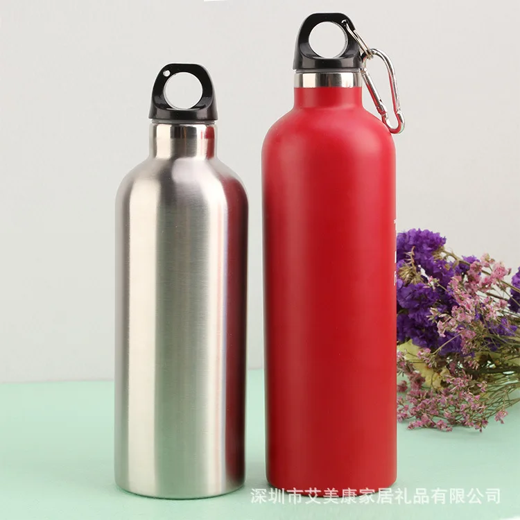 

Double Layer Spacious Insulated Cold Insulation Sports Bottle Portable Electrolysis 304 Stainless Steel Cold Insulation Kettle