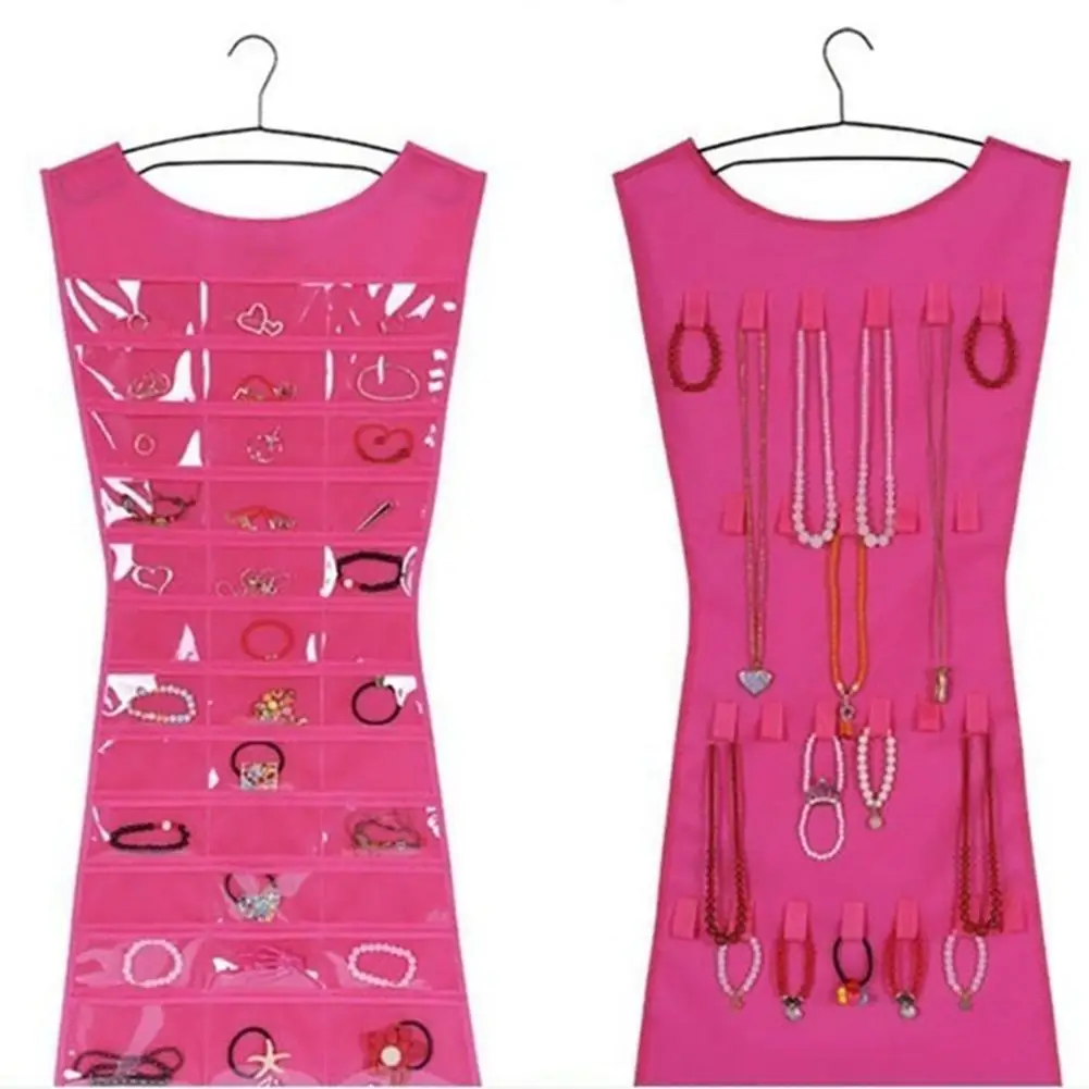 HobbyLane 39 Pocket 24 Hanging Loop Storage Bag Jewelry Holder Necklace Bracelet Earring Ring Organizer 98*46cm | Украшения и