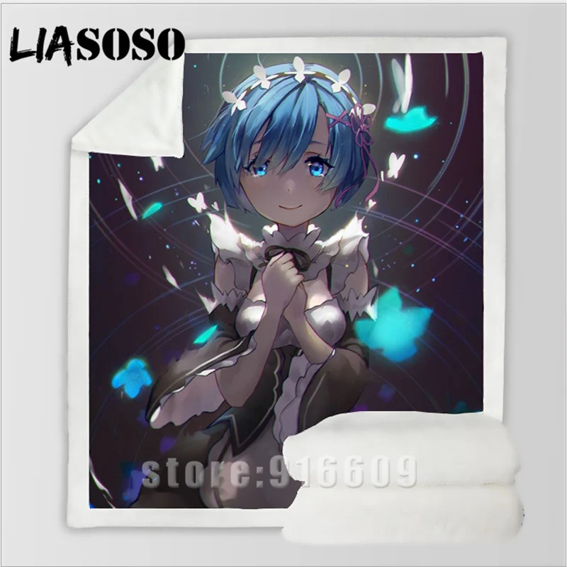 Сексуальный Re: zero двойной горничной Ram Rem Диван Постельные принадлежности Dj офис Harajuku зимнее модное одеяло покрывало детское одеяло для путешествий одеяло для прогулок - Цвет: 12